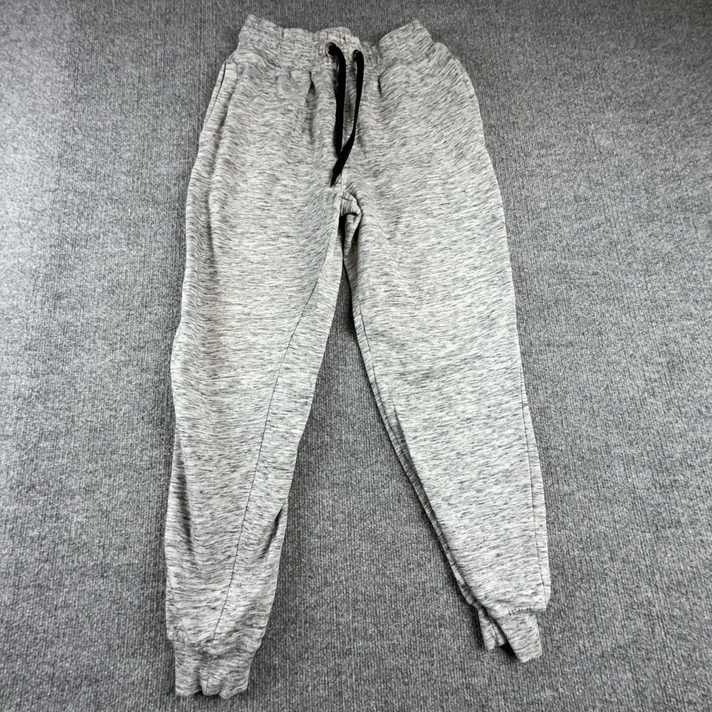CSG Pants Mens Large Gray Fleece Joggers Sweatpants Drawstring Pockets Athletic